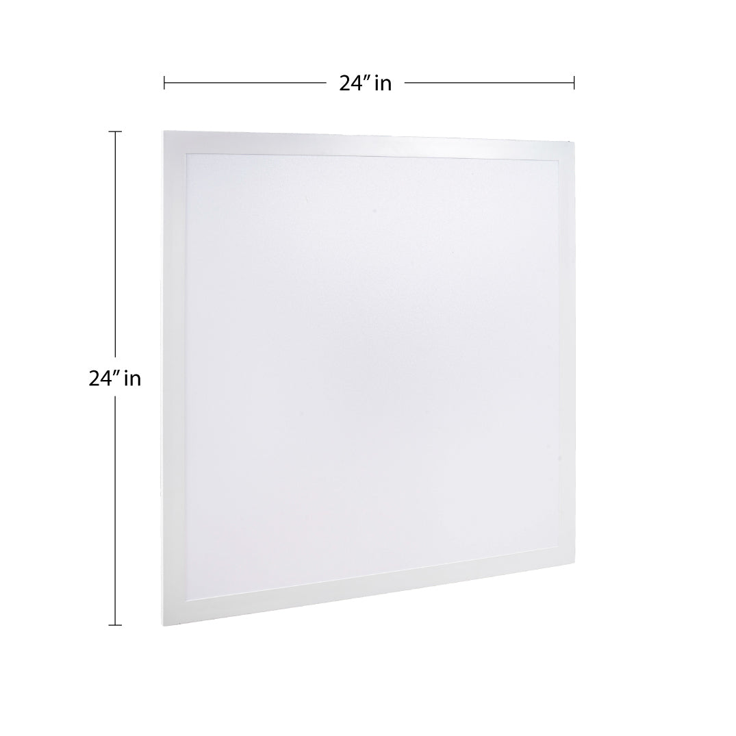 Shlate 2 ft. X 2 ft. 40-Watt Dimmable Integrated LED Flush Mount Light with 4400 Lumens 5000K, White (Set of 2) Set 2