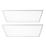 Lowka 2 ft. X 4 ft. 50-Watt Dimmable Integrated LED Flat Panel Light with 5500 Lumens 5000K, White (Set of 2) Set 2