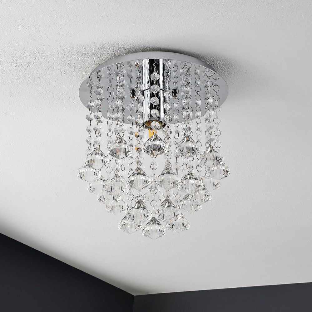 Glenda 9.88" Traditional Transitional Iron LED Semi Flush Mount