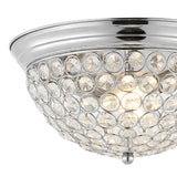 Pedro 12" Traditional Transitional Iron LED Flush Mount Set 2