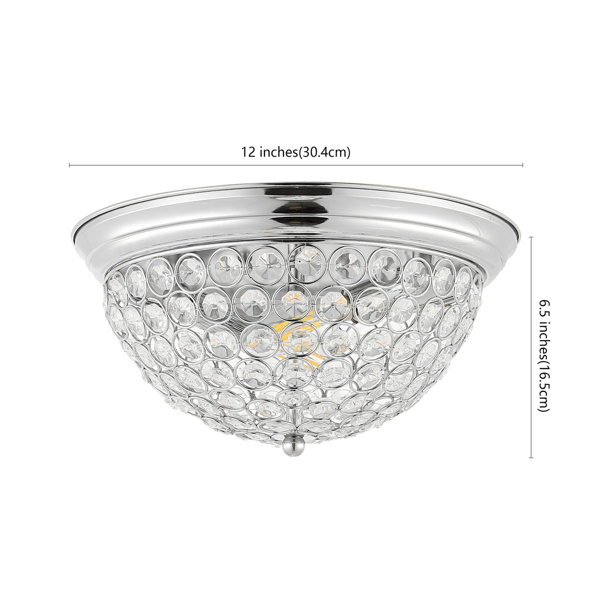Pedro 12" Traditional Transitional Iron LED Flush Mount Set 2