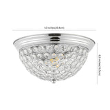 Pedro 12" Traditional Transitional Iron LED Flush Mount Set 2