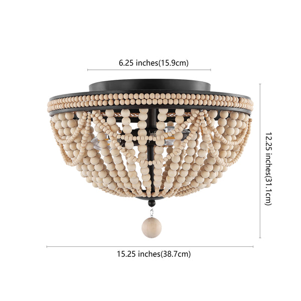 Dimension Image Oil Rubbed Bronze/Light Taupe / 3 Light