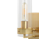 Glass Wall 4.5" Coastal Minimalist Iron/Glass LED Sconce Set 2