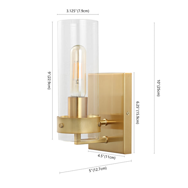 Dimension Image Brass Gold/Clear (Set of 2) / 1 Light