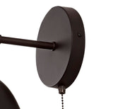 Bowen 6.5" Farmhouse Bohemian Iron LED Sconce Set 2
