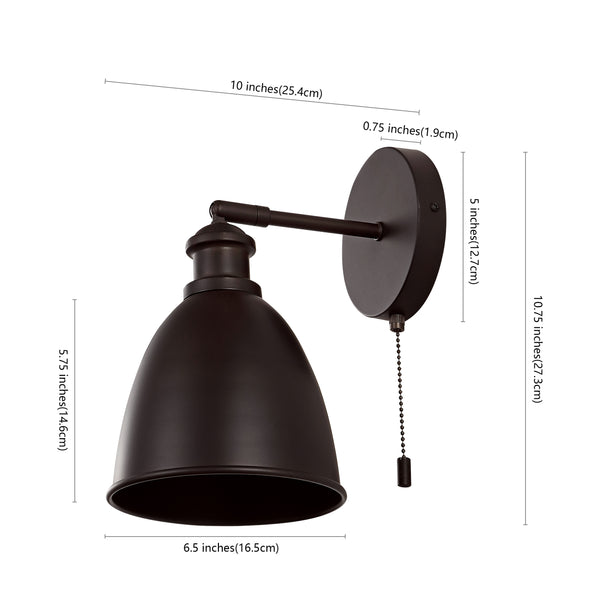 Dimension Image Oil Rubbed Bronze (Set of 2) / 1 Light