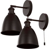 Bowen 6.5" Farmhouse Bohemian Iron LED Sconce Set 2