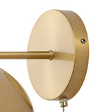 Modern Midcentury 7" Modern Midcentury Iron LED Sconce with Pull-Chain Switch Set 2