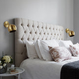 Modern Midcentury 7" Modern Midcentury Iron LED Sconce with Pull-Chain Switch Set 2