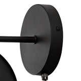 Modern Midcentury 7" Modern Midcentury Iron LED Sconce with Pull-Chain Switch Set 2