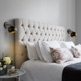 Modern Midcentury 7" Modern Midcentury Iron LED Sconce with Pull-Chain Switch Set 2