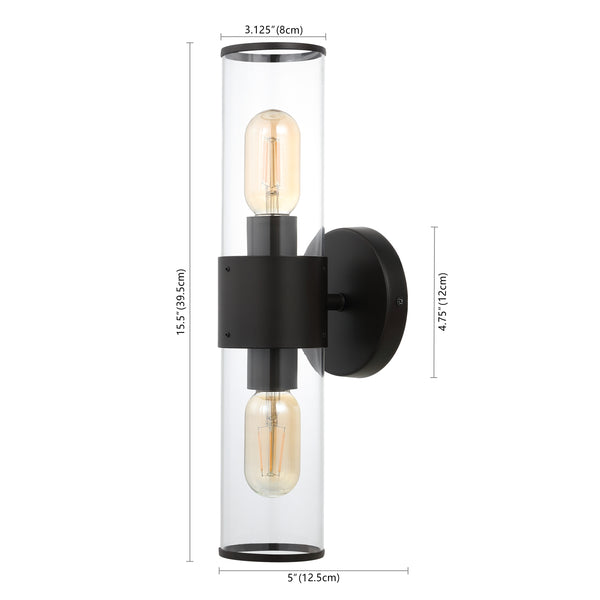 Dimension Image Oil Rubbed Bronze/Clear / 2 Light