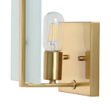 Chieti 5.5" Modern Coastal Iron/Glass LED Sconce Set 2
