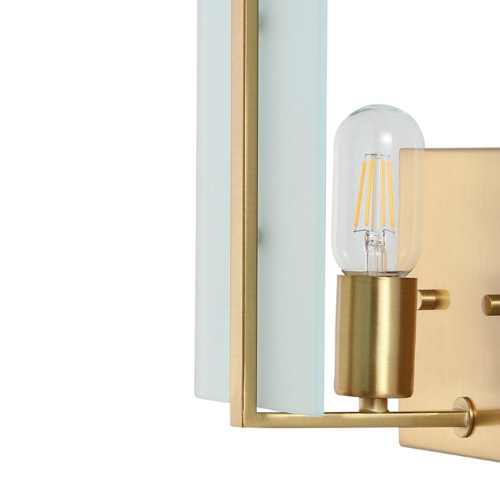 Chieti 5.5" Modern Coastal Iron/Glass LED Sconce Set 2