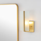 Chieti 5.5" Modern Coastal Iron/Glass LED Sconce Set 2