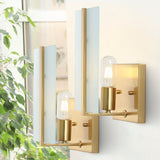 Chieti 5.5" Modern Coastal Iron/Glass LED Sconce Set 2