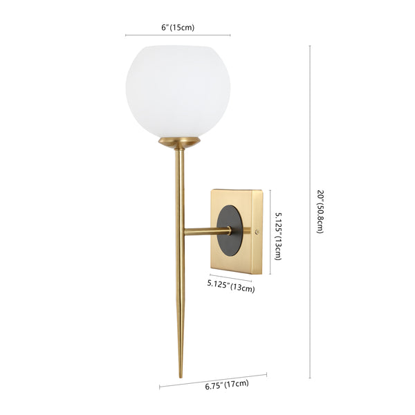Dimension Image Brass Gold/White / 1 Light