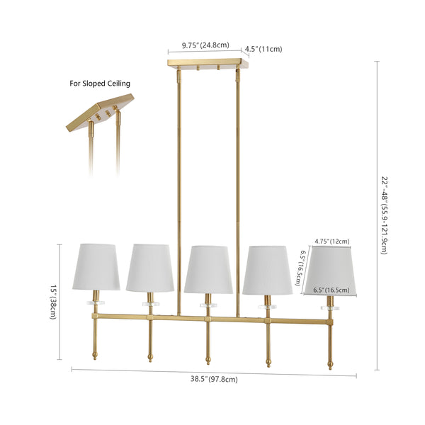 Dimension Image Brass Gold / 5 Light