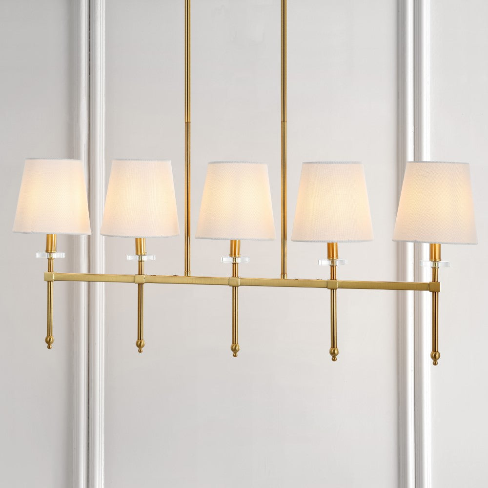 Ansley 38.5" Modern Midcentury Iron Linear LED Pendant