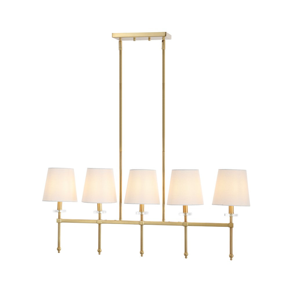 Ansley 38.5" Modern Midcentury Iron Linear LED Pendant