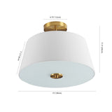Thompson 52" Bohemian Industrial Iron/Plastic Mobile-App/Remote-Controlled 6-Speed Palm Blade Ceiling Fan