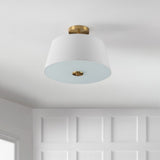 Thompson 52" Bohemian Industrial Iron/Plastic Mobile-App/Remote-Controlled 6-Speed Palm Blade Ceiling Fan