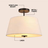 Thompson 52" Bohemian Industrial Iron/Plastic Mobile-App/Remote-Controlled 6-Speed Palm Blade Ceiling Fan