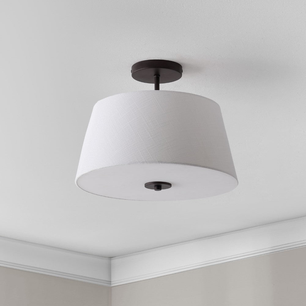 Thompson 52" Bohemian Industrial Iron/Plastic Mobile-App/Remote-Controlled 6-Speed Palm Blade Ceiling Fan