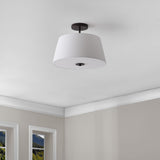 Thompson 52" Bohemian Industrial Iron/Plastic Mobile-App/Remote-Controlled 6-Speed Palm Blade Ceiling Fan
