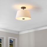 Thompson 52" Bohemian Industrial Iron/Plastic Mobile-App/Remote-Controlled 6-Speed Palm Blade Ceiling Fan