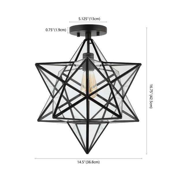 Dimension Image Black/Clear / 1 Light