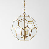 Euclid 13.5" Modern Bohemian Iron/Glass LED Pendant