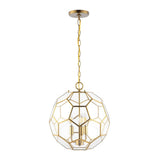 Euclid 13.5" Modern Bohemian Iron/Glass LED Pendant