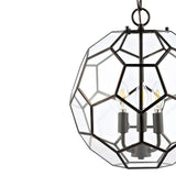 Euclid 13.5" Modern Bohemian Iron/Glass LED Pendant