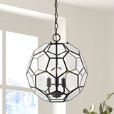 Euclid 13.5" Modern Bohemian Iron/Glass LED Pendant