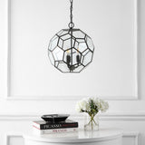Euclid 13.5" Modern Bohemian Iron/Glass LED Pendant