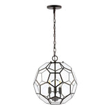 Euclid 13.5" Modern Bohemian Iron/Glass LED Pendant