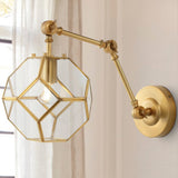 Pathson 7.5" Modern Contemporary Arm-Adjustable Iron/Glass LED Sconce