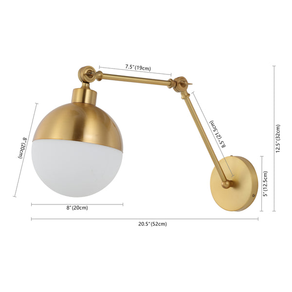 Dimension Image Brass Gold/Frosted / 1 Light