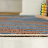 Striped T-rex Modern Kids Machine-washable Area Rug