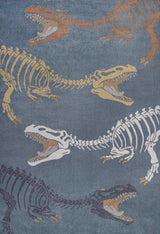 Striped T-rex Modern Kids Machine-washable Area Rug