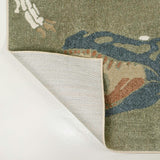 Striped T-rex Modern Kids Machine-washable Area Rug