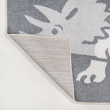 Mossmere Triceratops Modern Kids Machine-washable Area Rug