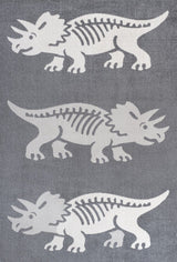 Mossmere Triceratops Modern Kids Machine-washable Area Rug
