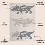 Mossmere Triceratops Modern Kids Machine-washable Area Rug