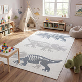 Mossmere Triceratops Modern Kids Machine-washable Area Rug