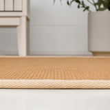 Fyus Farmhouse Cottage Border Jute Area Rug