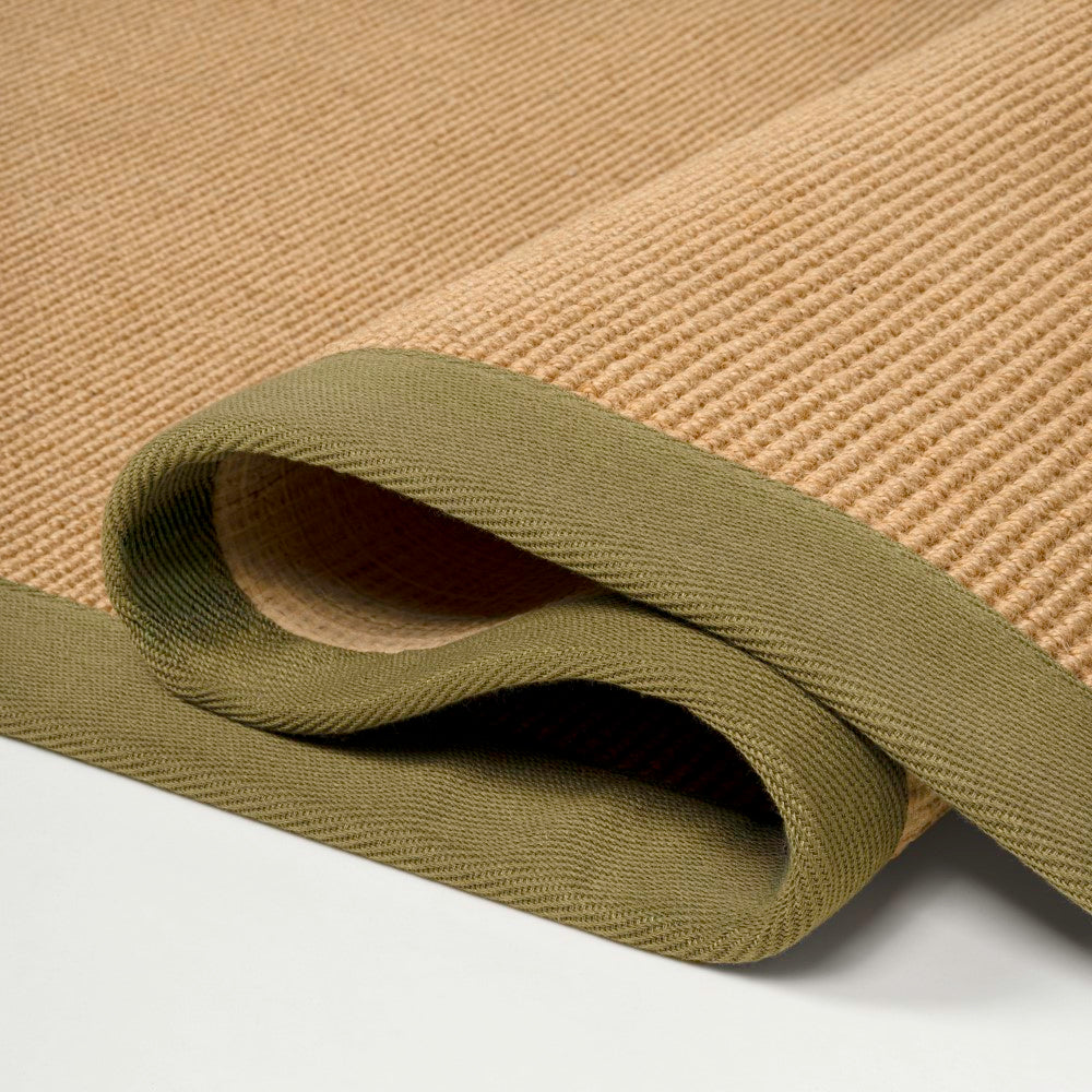 Fyus Farmhouse Cottage Border Jute Area Rug