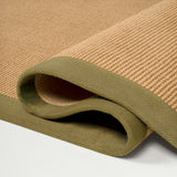 Fyus Farmhouse Cottage Border Jute Area Rug
